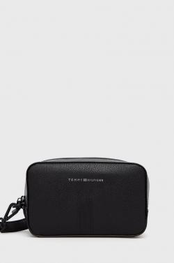 Tommy Hilfiger bőr kozmetikai táska fekete