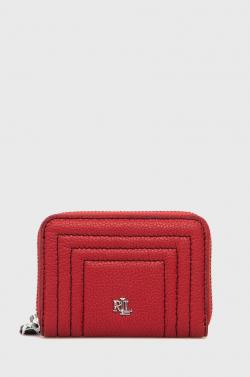 Lauren Ralph Lauren bőr pénztárca piros, női