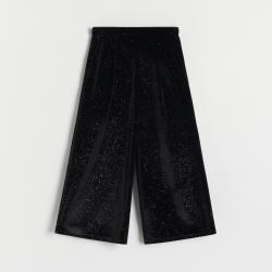 Reserved - Fémszálas culottes nadrág - Fekete